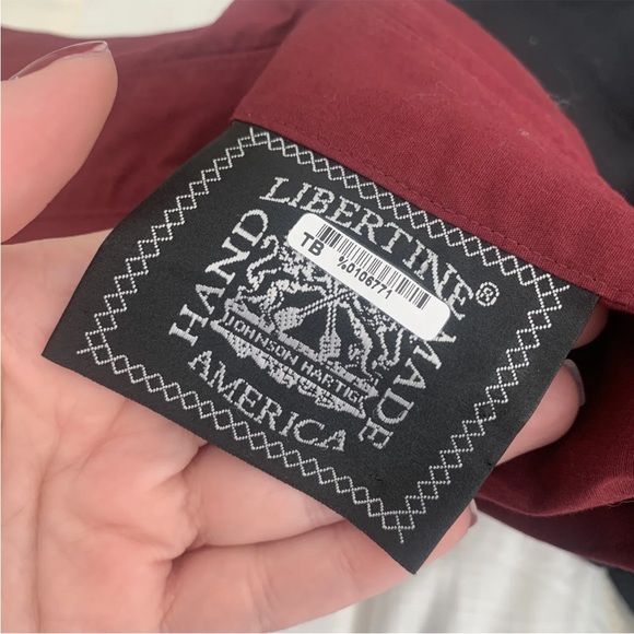 Libertine Womens Long Sleeve Collared Button Down Blouse Top Dark Red Size S - Picture 6 of 9